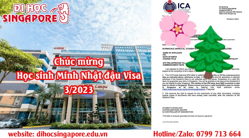 Chúc mừng học sinh Minh Nhật đậu visa