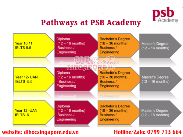 lộ trình học tập tại psb singapore