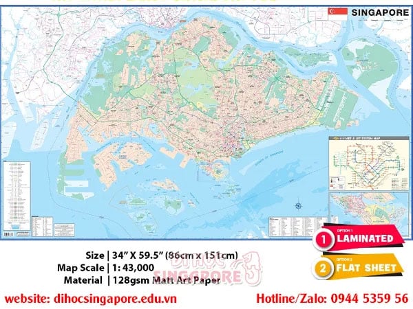 Mua bản đồ du lịch Singapore