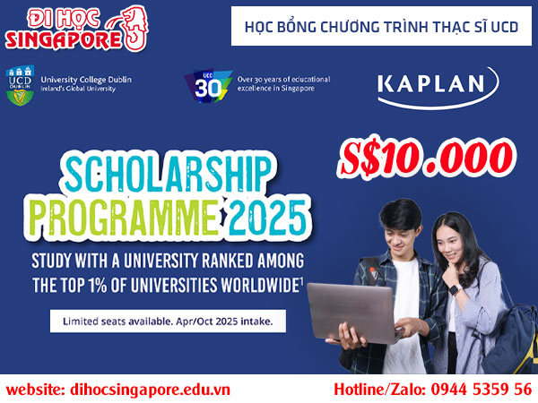 Học bổng UCD tại Kaplan Singapore