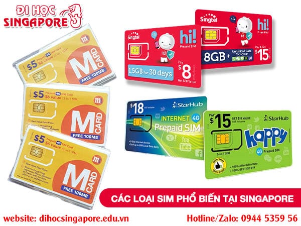 Sim Singapore phổ biến cho du học sinh